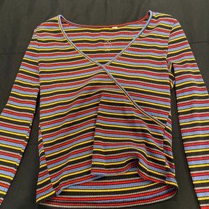 PacSun Striped Long Sleeve Top